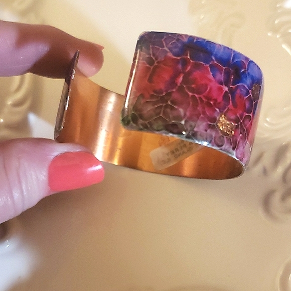 Pink and Purple Jewelry Bundle~ 2 pairs Earrings and a Unique Cuff/Bracelet - Picture 9 of 11